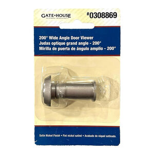 Gate House 200 Degree Wide Angle Peephole Door Viewer Satin Nickel 0308869